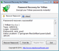 Trillian Password Recovery screenshot